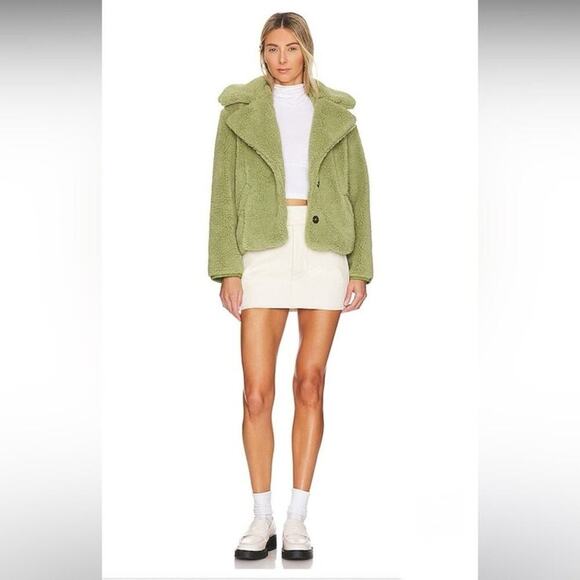 Free People Joplin Cozy Jacket in Sweet Pistachio Size Medium - Picture 5 of 10